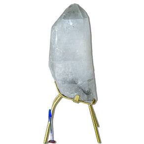 Ponta Cristal Lemuria Grande 43cm Bruto Natural C Base140083