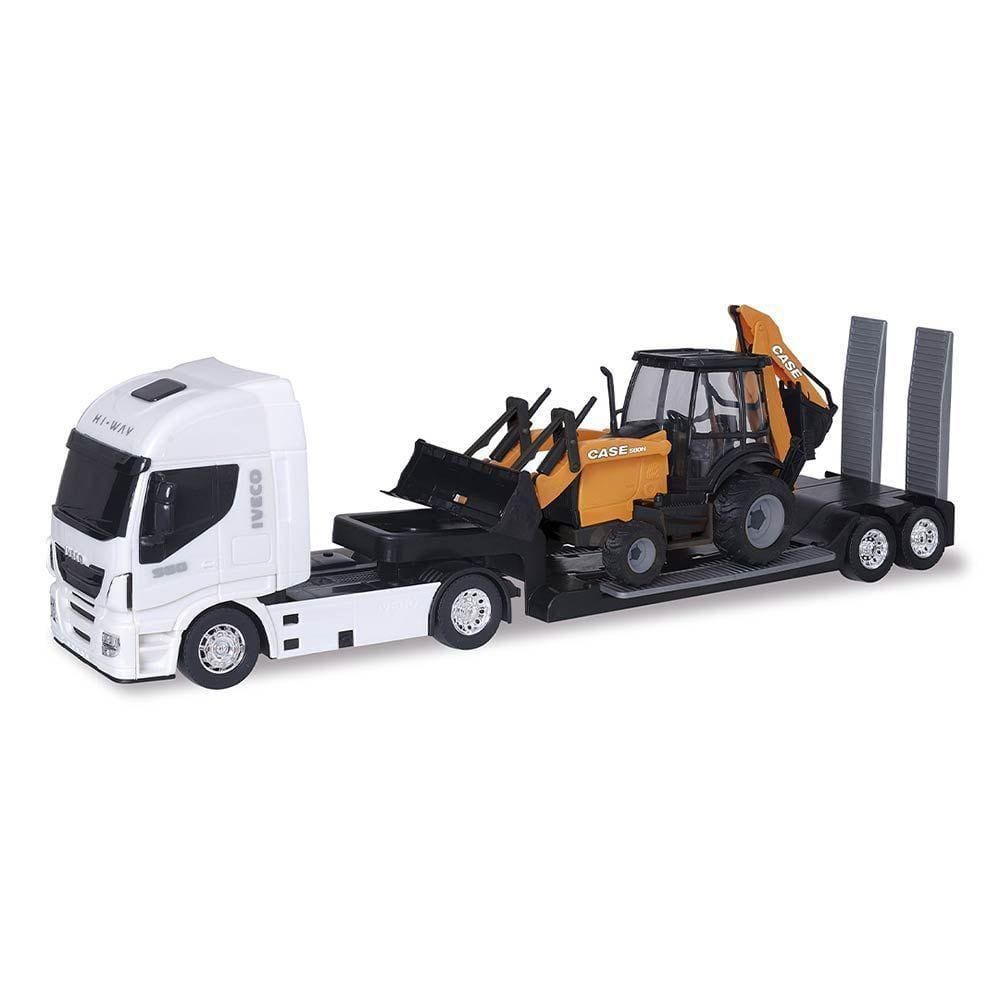 Carreta Brinquedo Miniatura Iveco Hi-way Basculante Caçamba