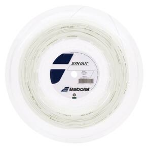 Corda Babolat Syn Gut 17L 1.25mm Branca Translúcida Rolo com 200 metros