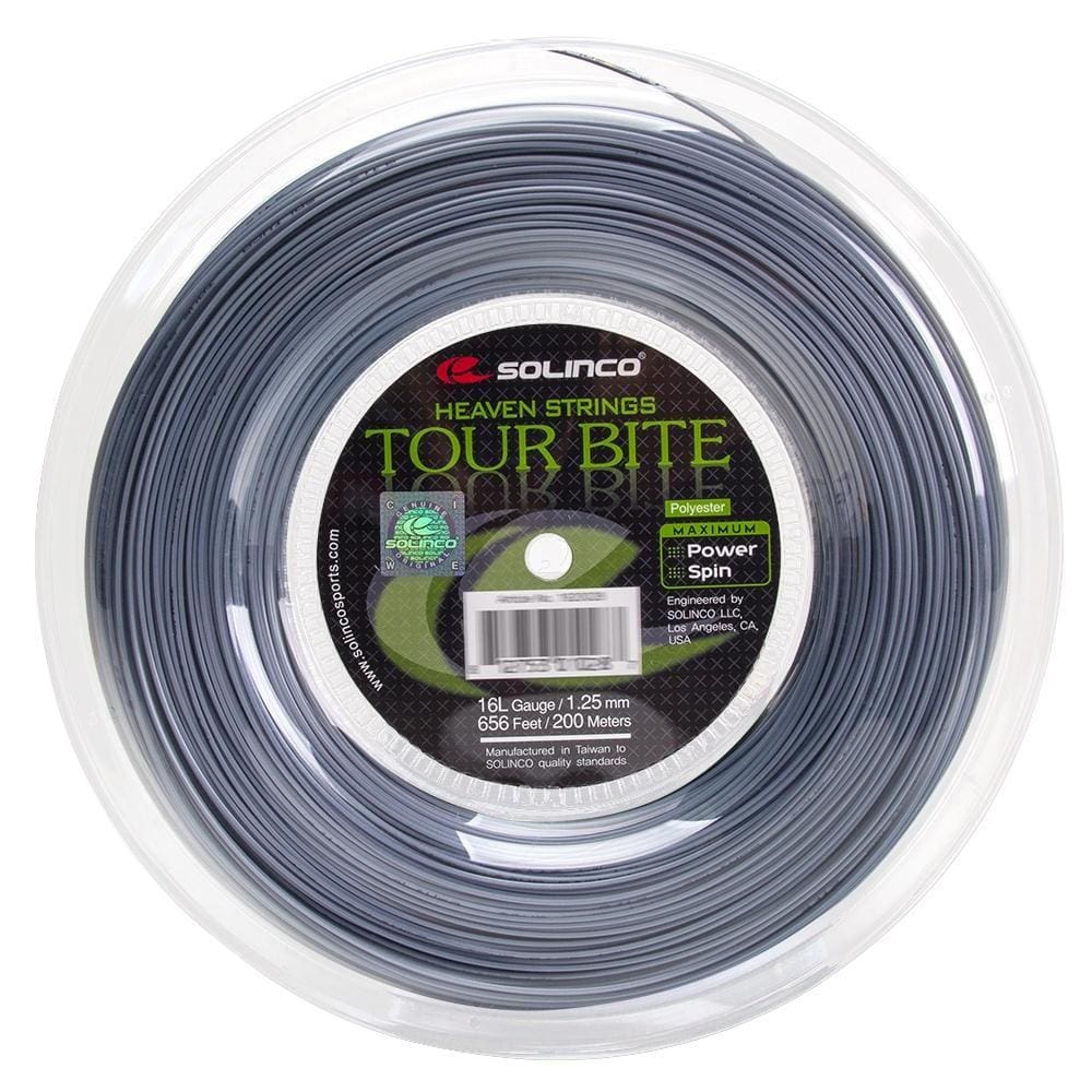 Corda Solinco Tour Bite 16L 1.25mm Rolo Com 200 Metros Prata