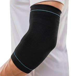 Cotoveleira N1 Sport Linha Fisio Poliamida Preta e Azul