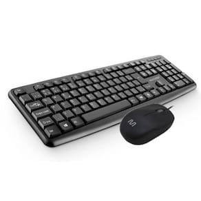 Kit Teclado Slim E Mouse Com Fio 1200 Dpi - Preto - Multi