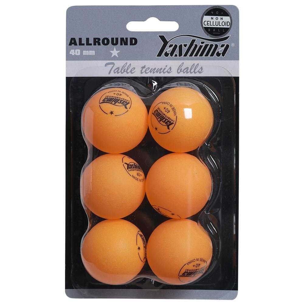 Bola de Tênis de Mesa Yashima 1 Estrela Plástico com 06 Bolas Laranja