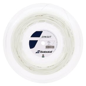 Corda Babolat Syn Gut 16L 1.30mm Branca Translúcida Rolo com 200 metros