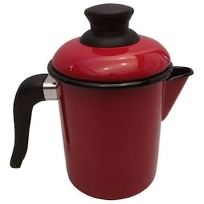 Leiteira Esmaltada Ewel No 10 - 900 ml Vermelho