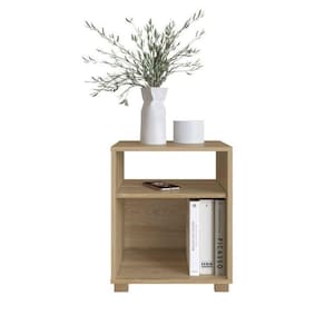 Conjunto 2 Mesas de Cabeceira Siena com Prateleira Aveiro Oak