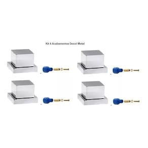 4 Acabamentos P/ Registro Quadrado 3/4 Com Adaptador Docol