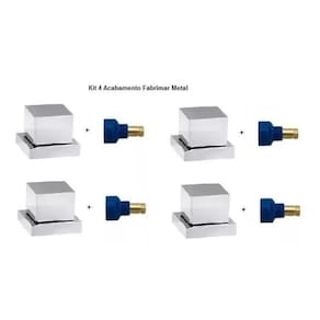 4x Acabamento Quadrado 3/4 Com Adaptador Fabrimar