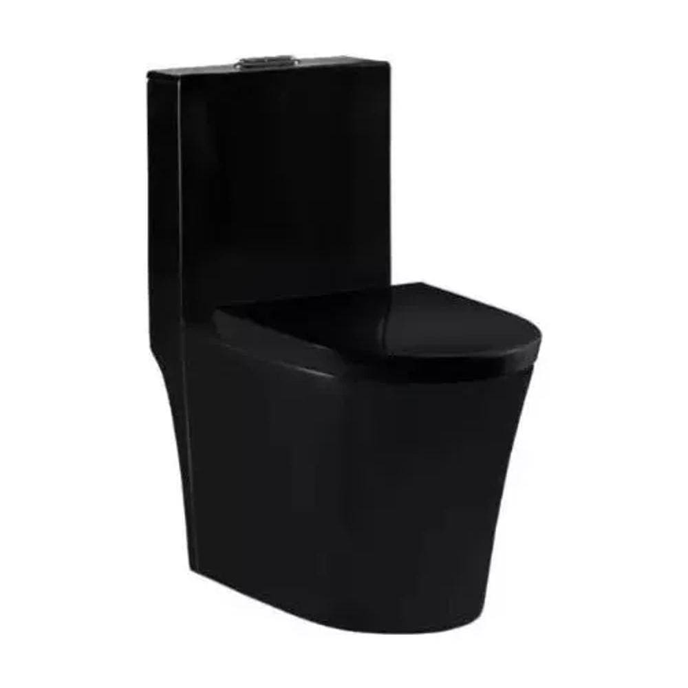 Vaso Sanitário Monobloco C/ Fechamento Suave Preto Black