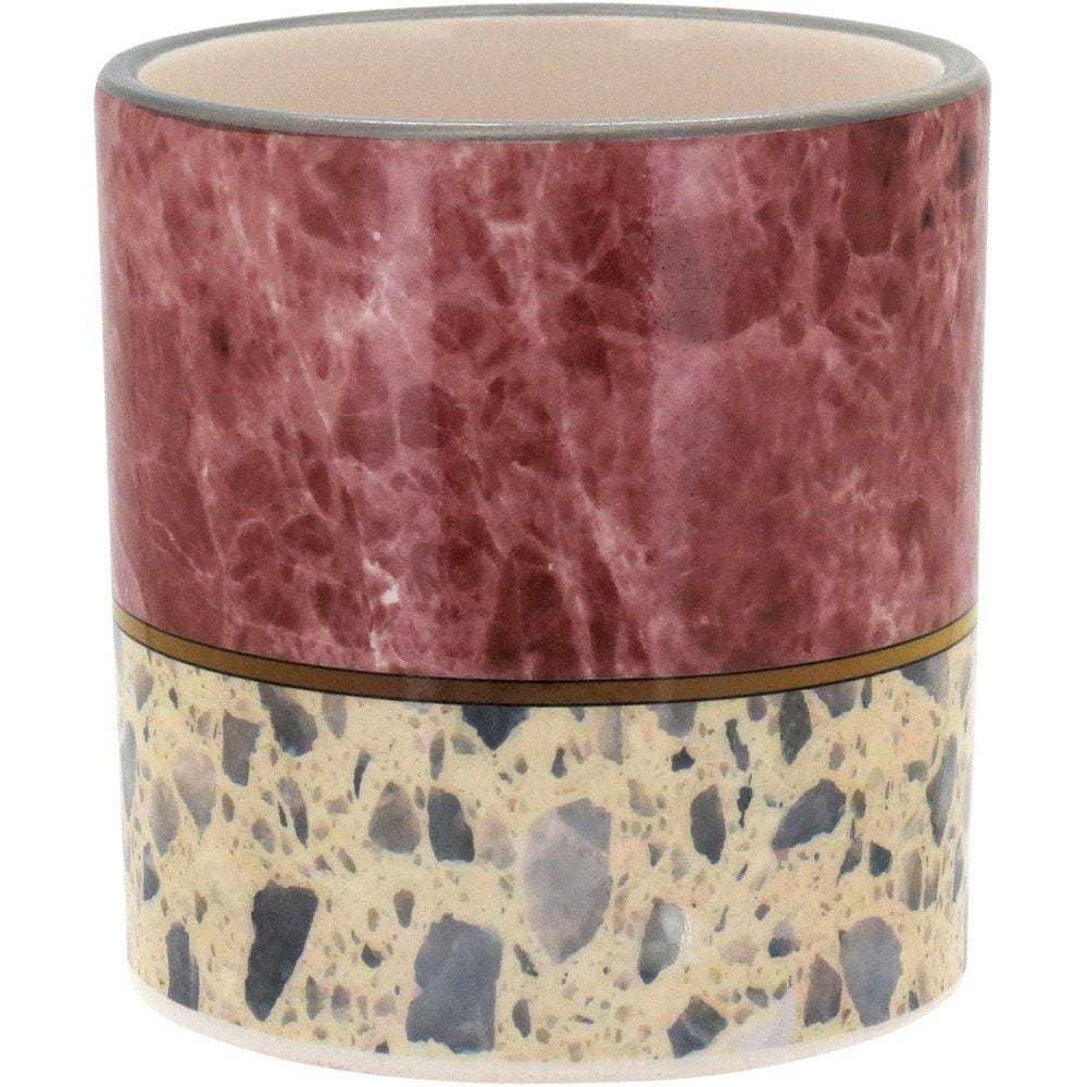CACHEPÔ 10x10x10cm CERÂMICA ROSA