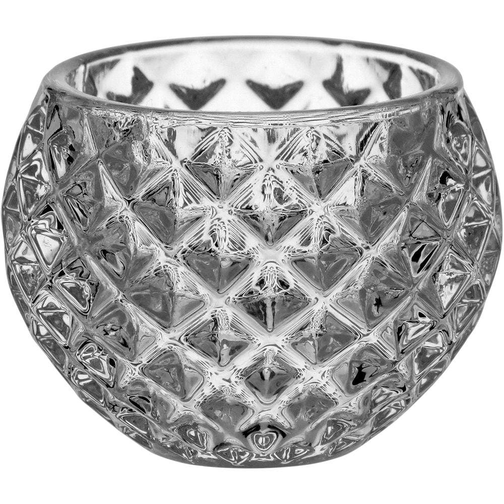 CASTIÇAL 6x8x8cm VIDRO TRANSP