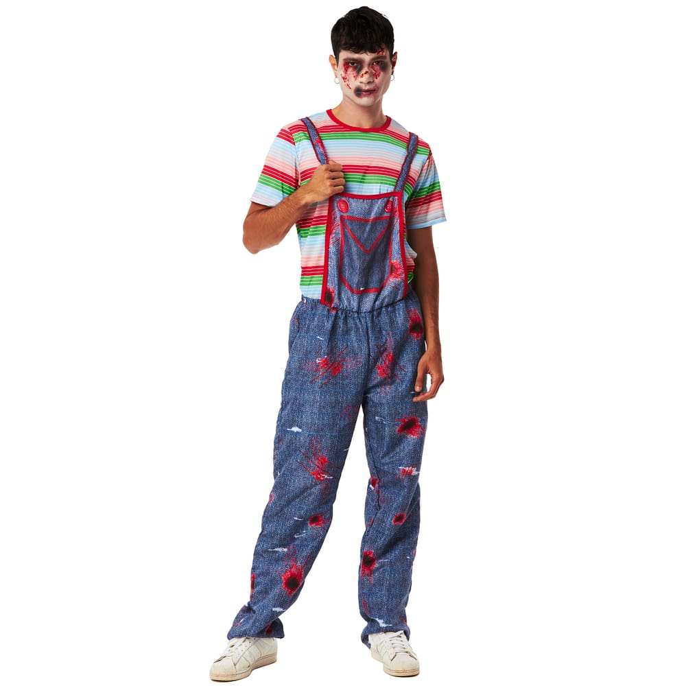 Fantasia Boneco Assassino Halloween Adulto Homem Zumbi