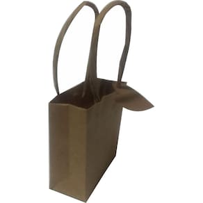 Sacola Papel kraft Mini 6,5x6,5x2,5 cm c/ Tag Coração 25 un