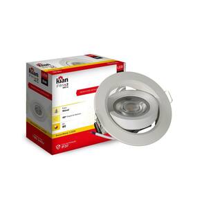 Kit 4 Spot Luminaria Embutir Led Redonda 5W 3000K Kian
