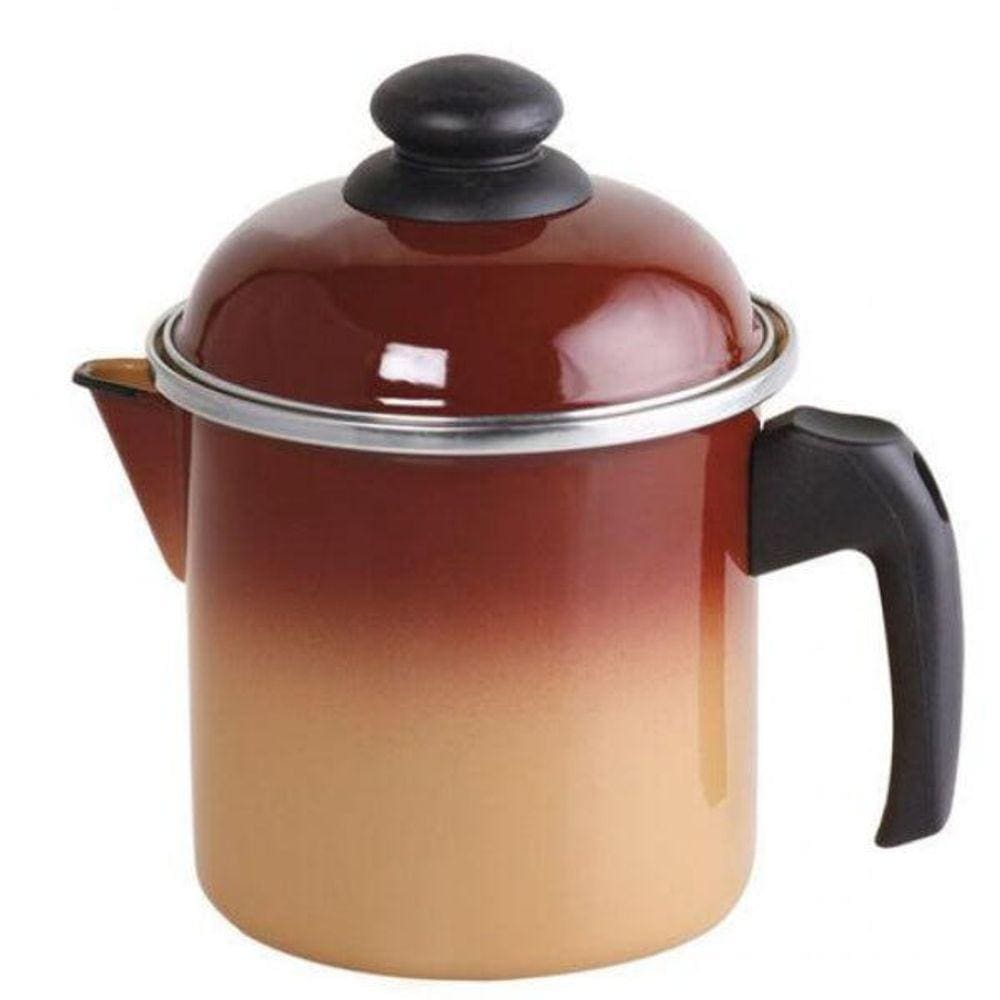 Leiteira Esmaltada Ewel Marrom No 16 - 1800ML - 13 Cm Ø