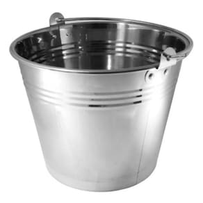 Balde De Gelo Garrafas Médio Aço Inox Alça Arco 20x24cm 6lts
