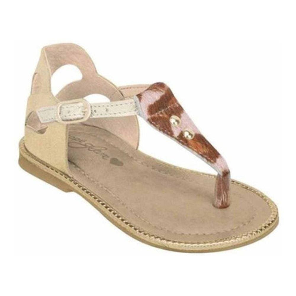 Sandália Infantill Dreams Nº22  Cor Ouro Off White - Ortopé