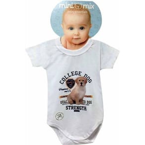 Body Manga Curta Mini Mix College Dog Gbaby - P