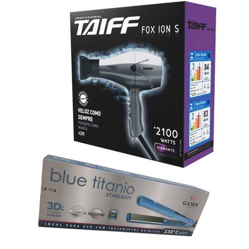 Secador De Cabelo Taiff Fox Íon S Prata 127v - 220v Lançamento