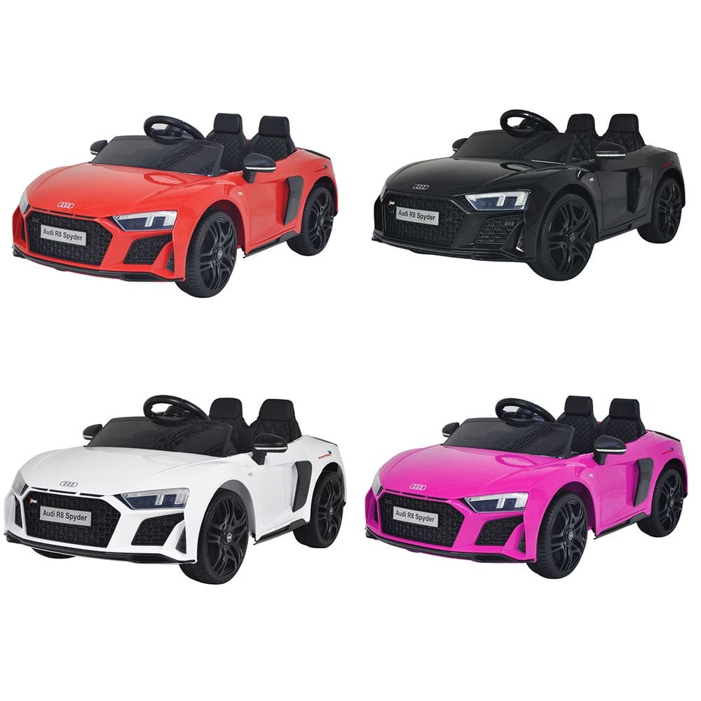 Mini Carro Elétrico Infantil Criança 12V Audi R8 Spyder Controle Remoto  Rosa Brinqway BW-123