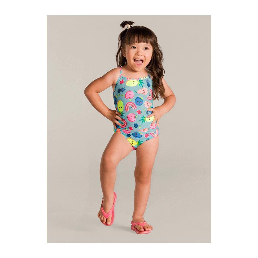 Maiô Infantil Malha Uv Frutinhas Brandili Ref:25933 M/2