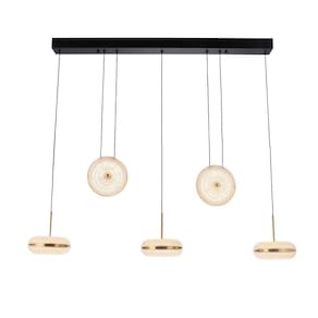 Pendente Dendê 95x15x15cm 5X13W 300 JJ017T3K Bella Iluminação Preto