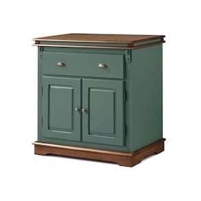 Balcão Buffet 2 Portas 1 Gavetas Manchester 2000 Linz Móveis - Verde Musgo/Imbuia