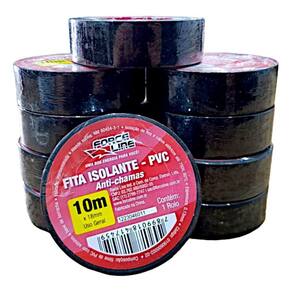 Kit 10 Fitas Isolante 10 Metros Anti-Chamas - Forceline
