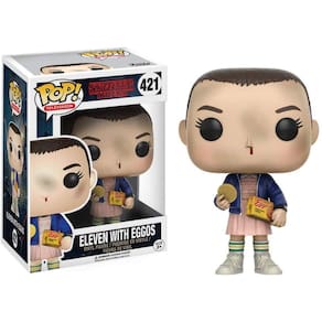 Funko Pop Stranger Things Eleven com Eggos Vinyl Figure , Estilos Podem Variar - Com/Sem Peruca Loira