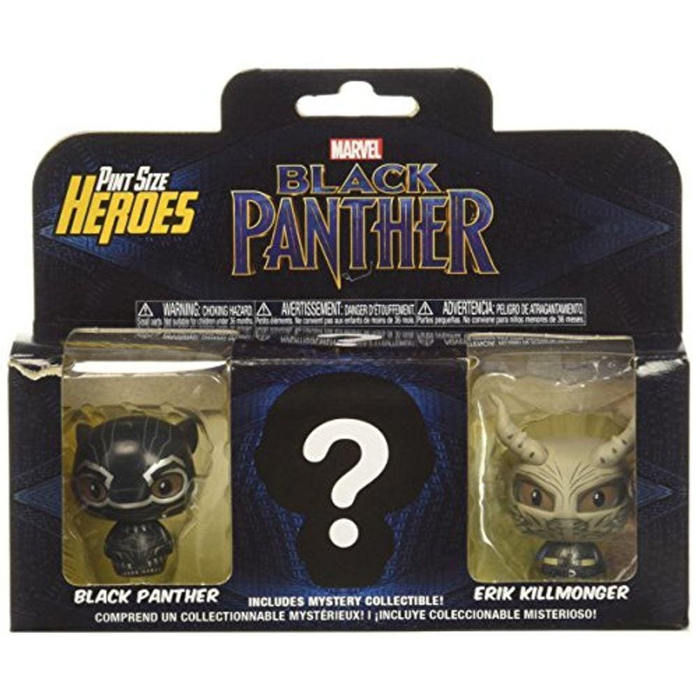 Bonecos colecionáveis Funko Pint Size Hero: Black Panther, pacote com 3 (os estilos podem variar)