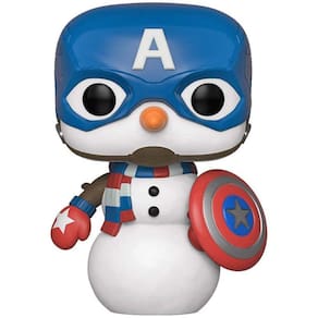 Funko Pop! Marvel: Holiday - Capitão América Boneco de Neve Figura vinil