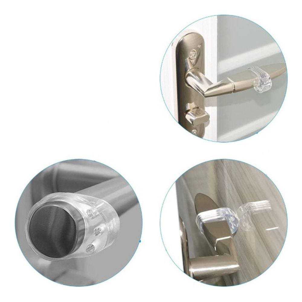 Kit 4 Protetor Para Maçaneta De Porta Proteção Impacto Pared