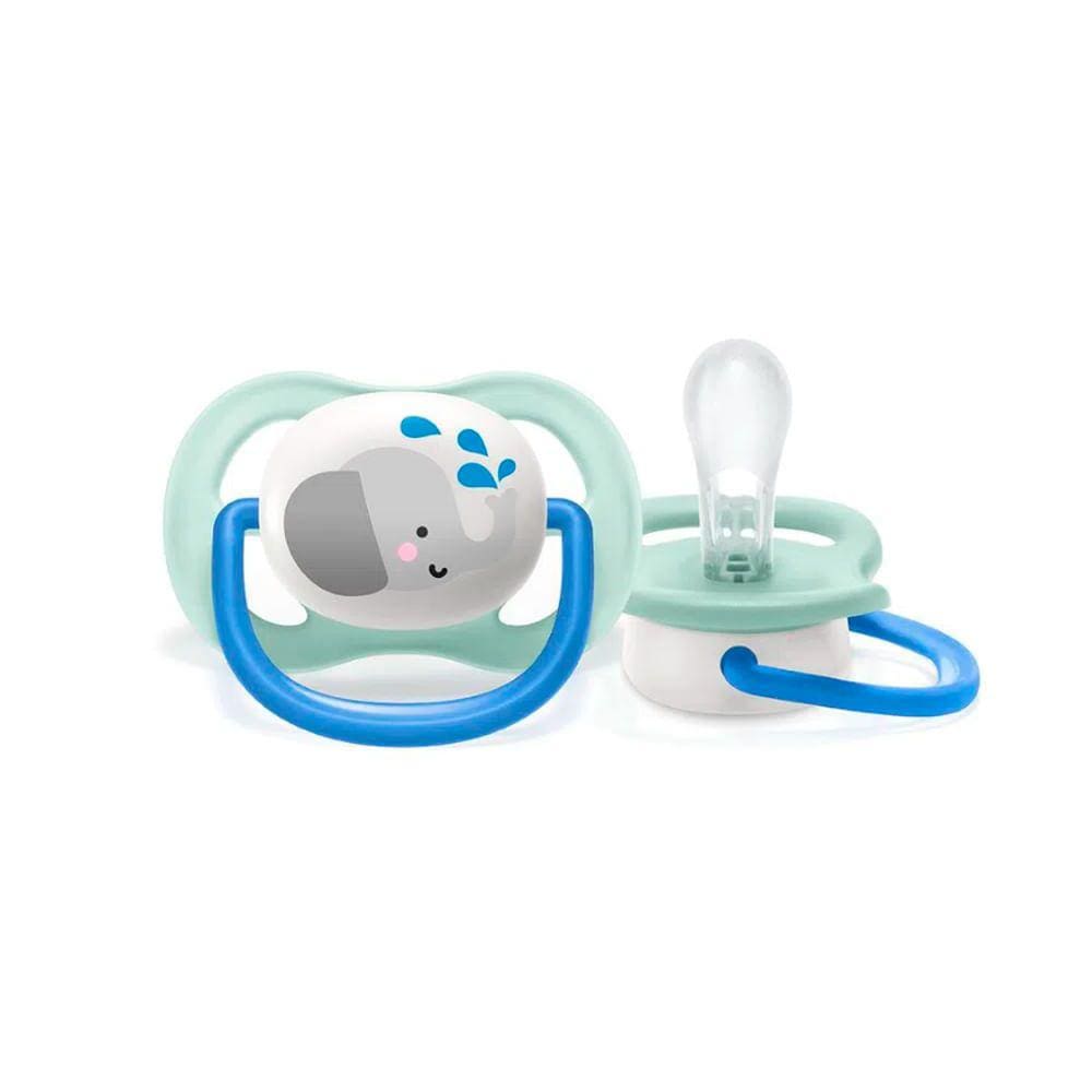 Chupeta Philips Avent Ultra Air Elefante Azul 0 a 6 Meses 1 Unidades