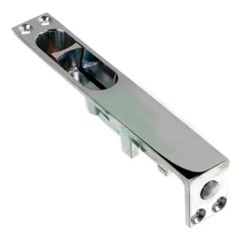 Fecho De Embutir União Mundial Cromado - 18cm