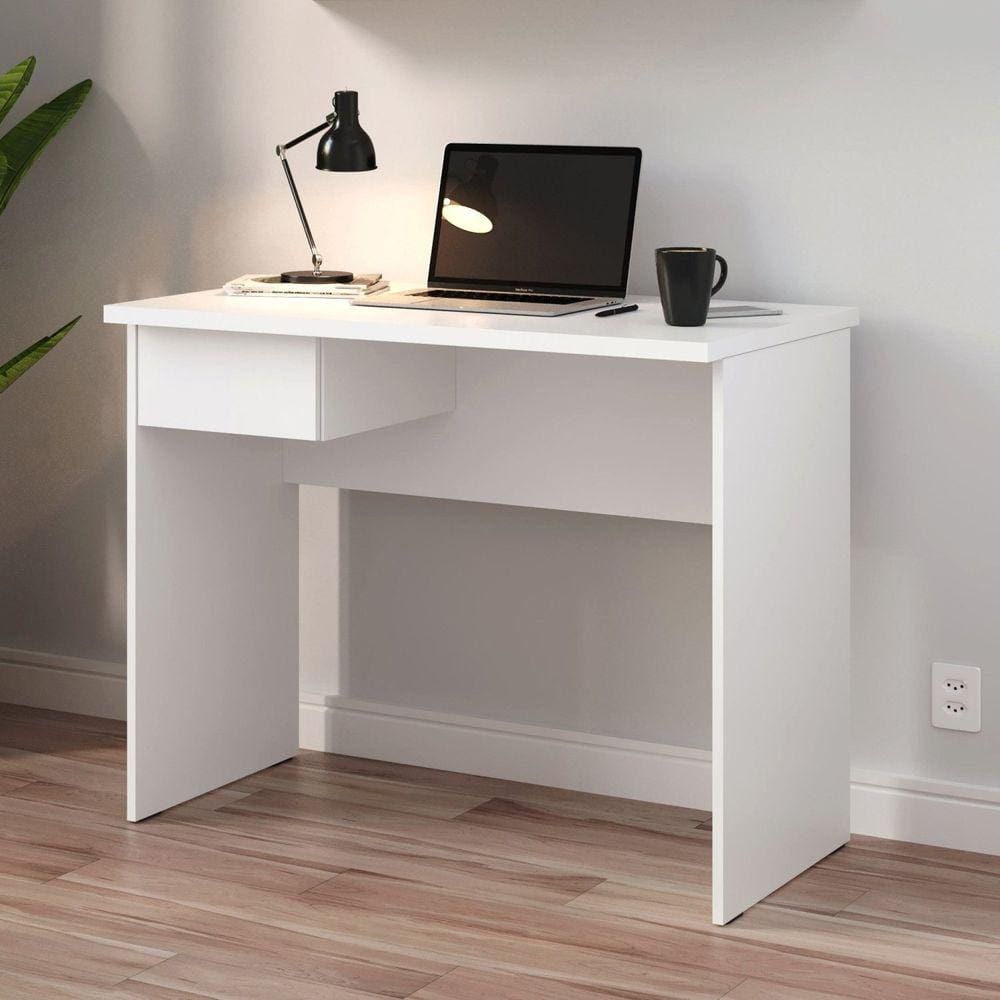 Escrivaninha 1 Gaveta 96cm MDF Attuale Branco