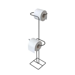 Suporte Duplo Para Papel Higiênico De Chão - Stolf Preto