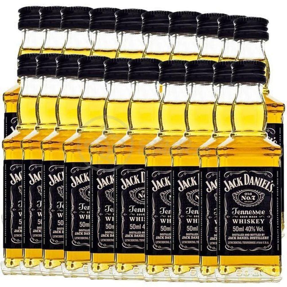 Kit 20 Padrinhos Casamento Mini Whisky Jack Daniels 50Ml
