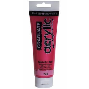 Tinta Acrílica Daler Rowney Graduate 720 Metallic Red 120 ml 123120720
