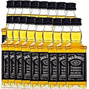 Kit 17 Padrinhos Casamento Mini Whisky Jack Daniels 50Ml