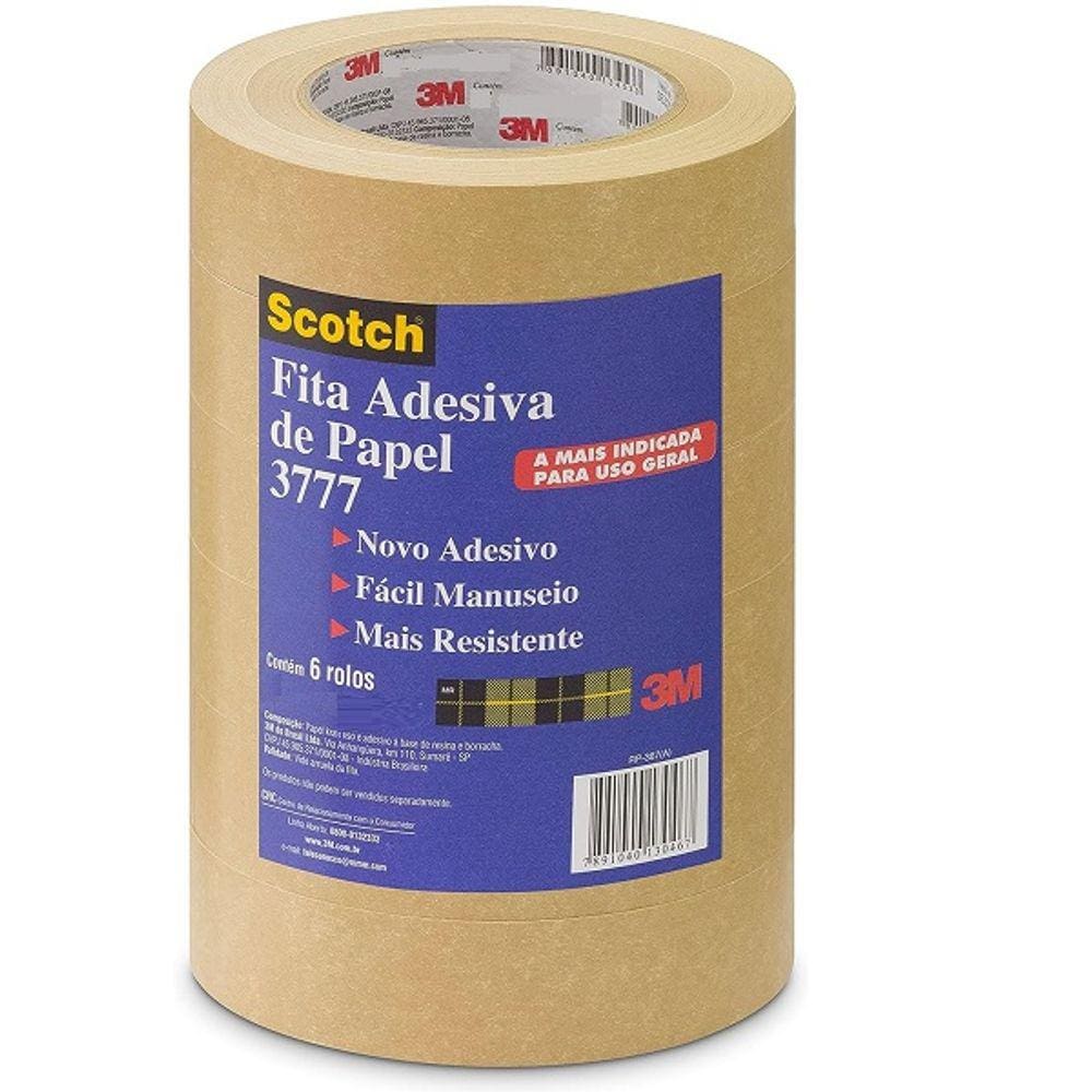 Kit 6 Fita para Empacotamento SCOTCH 3777 38MM X10M