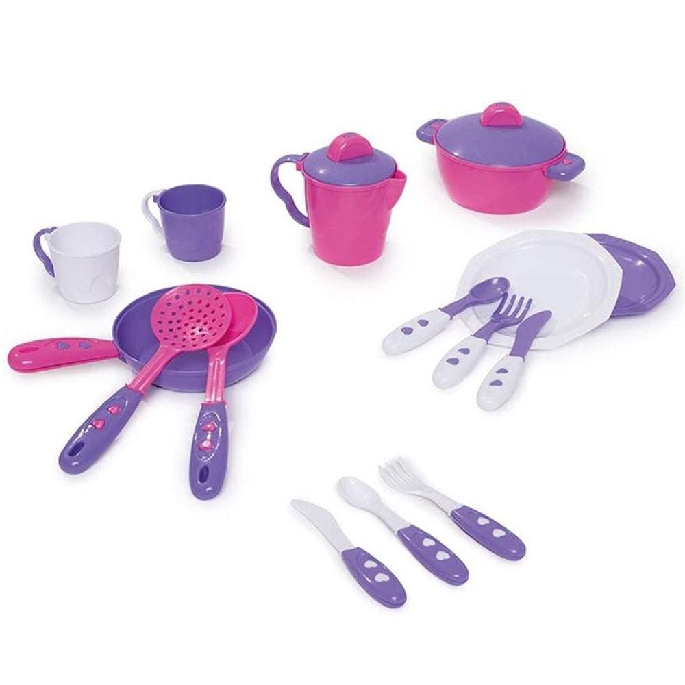 Kit Acessorios de Cozinha Completo LILAS/ROSA Tateti 0333