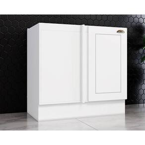 Gabinete De Cozinha Modulado Balcão Canto Reto Americana C/ 1 Porta S/ Tampo Branco - Henn