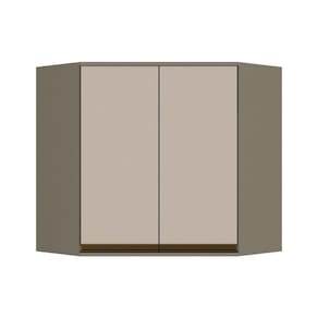 Armário Aéreo P/ Cozinha Canto Oblíquo Connect C/ 2 Portas 83cm Duna/cristal - Henn