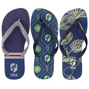 Chinelo Masculino Borracha Polo Culture Estampado Kit 3