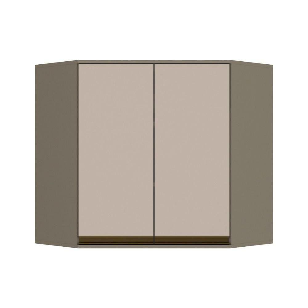 Armário Aéreo Cozinha Modulado Canto Oblíquo Connect C/ 2 Portas Duna/cristal - Henn