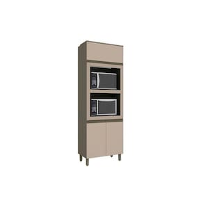 Paneleiro De Cozinha Connect 3 Portas (2 Fornos) 71,5cm Duna/cristal - Henn