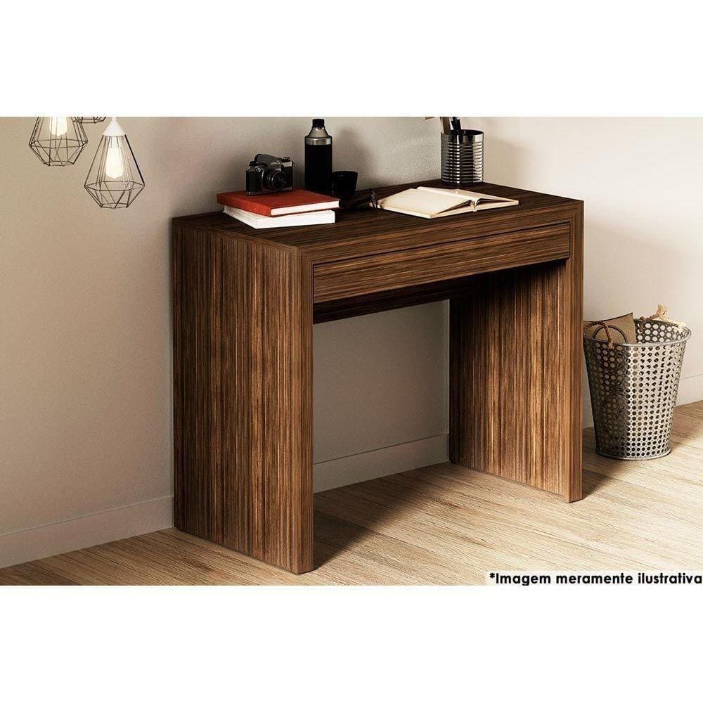 Mesa De Computador Me4107 C/ 1 Gaveta Nogal - Tecno Mobili