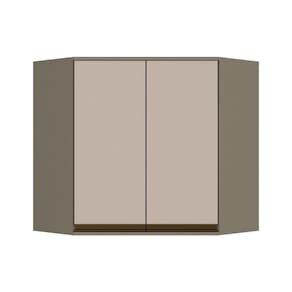 Armário Aéreo P/ Cozinha Canto Oblíquo Connect 2 Portas 83cm Duna/cristal - Henn