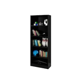 Estante De Escritório Me4141 C/ 4 Prateleiras Preto - Tecno Mobili