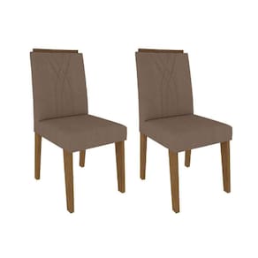 Cadeira Sala De Jantar Nicole Kit 2 Un Savana/suede Pluma - Cimol